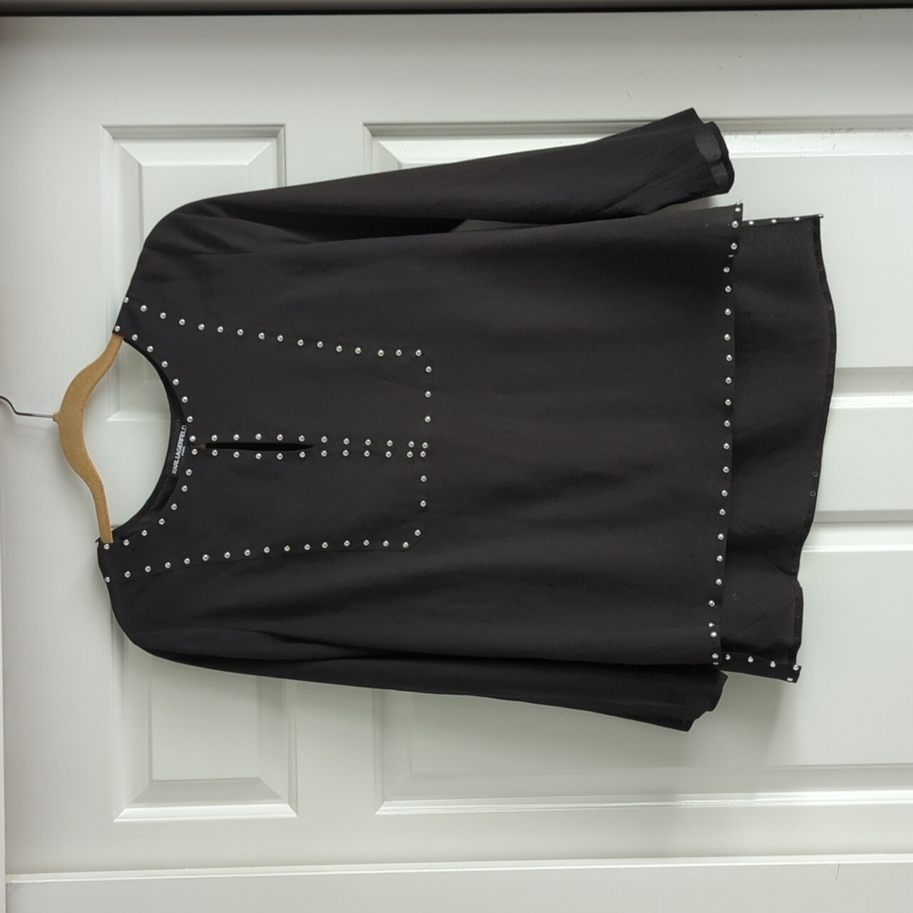 Karl Lagerfeld studded blouse
